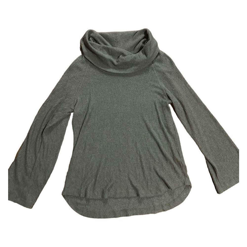 Anthropologie Maeve Maurisa Cowlneck Thermal Sweater XS Olive green‎ - Picture 2 of 7